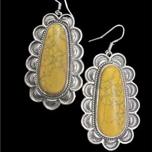Concho silver earrings